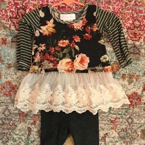 Bonnie Baby Floral Set 3-6 months